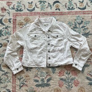 C White Denim Jean Jacket